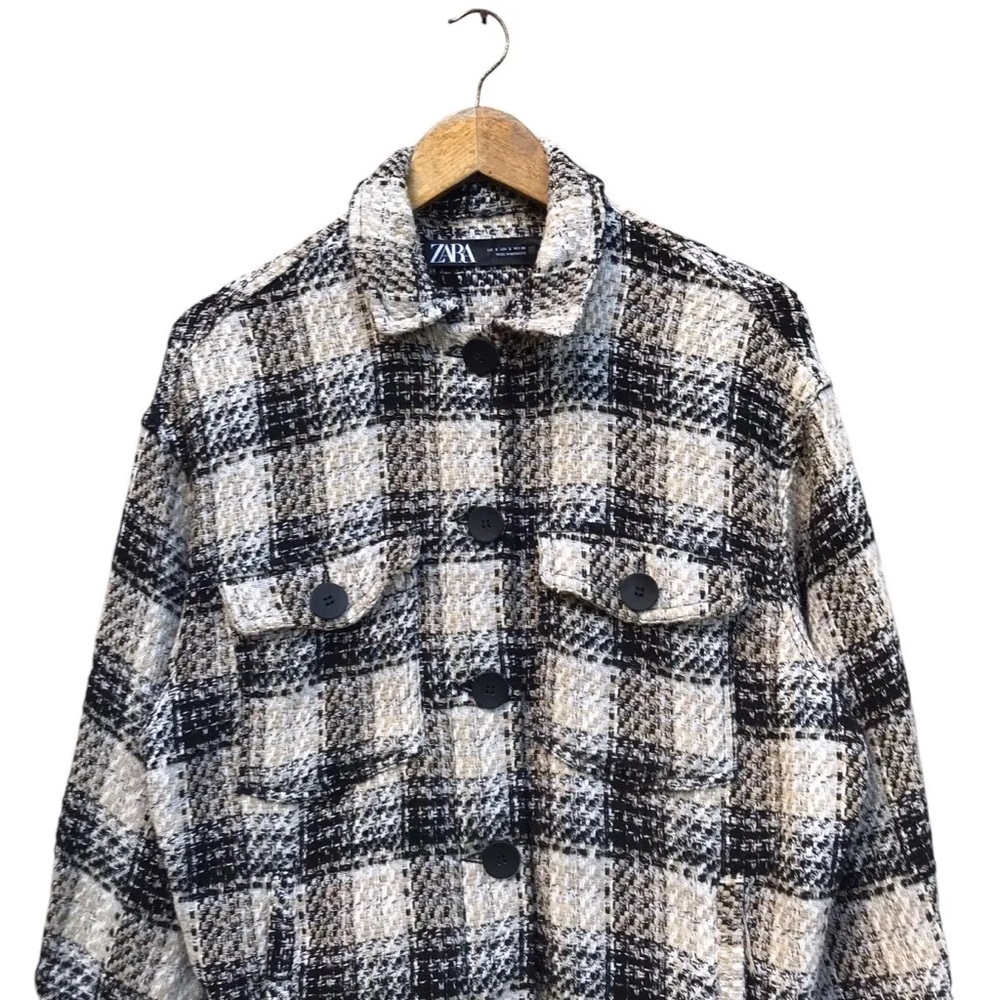 Zara Plaid Textured Jacket